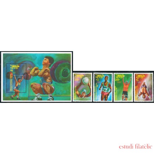 DEP6 San Cristóbal 638/41 + HB 49  1988 MNH