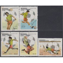 Nicaragua 1175/79 1982 España 82 Copa del mundo de Fútbol Usado Nicaragua 1175/79 1982 España 82 Copa del mundo de Fútbol Usado