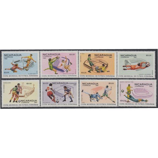Nicaragua 1145/52 1981 España 82 Copa del Mundo de Fútbol MNH Nicaragua 1145/52 1981 España 82 Copa del Mundo de Fútbol MNH