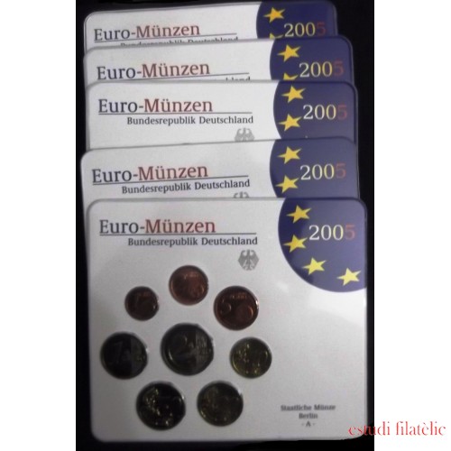 Alemania 2005 Cartera Oficial Euros € (5 cecas)