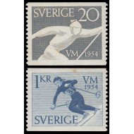 DEP7  Suecia Sweden 385/86 1954  Campeonatos del mundo de esquí MNH  MNH