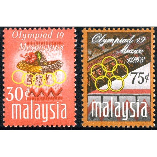 DEP7 Malasia 56/57 1968 JJOO Mexico MNH DEP7 Malasia 56/57 1968 JJOO Mexico MNH