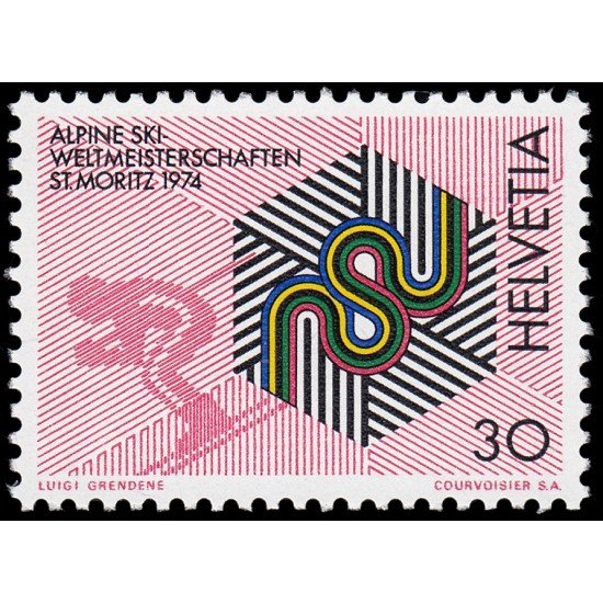 Suiza Switzerland 931 1973 Insignia del Museo del Reloj de La Chaux-de-Fonds MNH Suiza Switzerland 931 1973 Insignia del Museo del Reloj de La Chaux-de-Fonds MNH