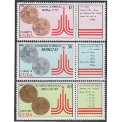 Cuba 2225/27 1980 Juegos olímpicos Moscú MNH Cuba 2225/27 1980 Juegos olímpicos Moscú MNH