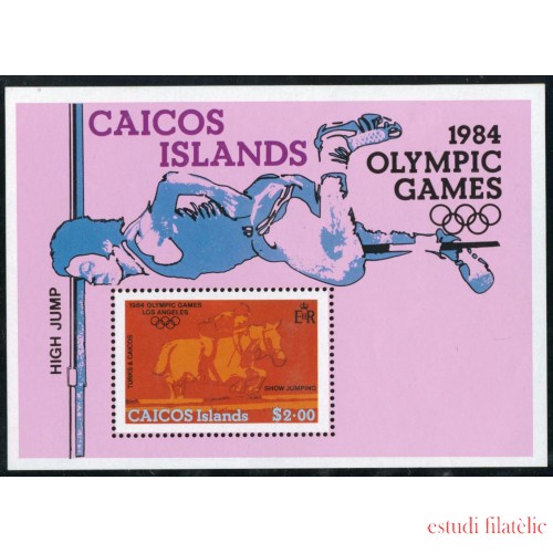 OLI1  Turks & Caicos  HB 48  1984  JJOO Loa Angeles  MNH