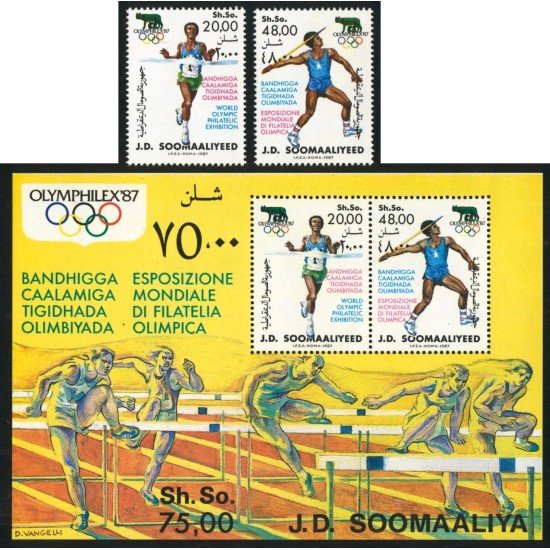 OLI1 Somalia 348/49 + HB 22 1987 MNH OLI1 Somalia 348/49 + HB 22 1987 MNH