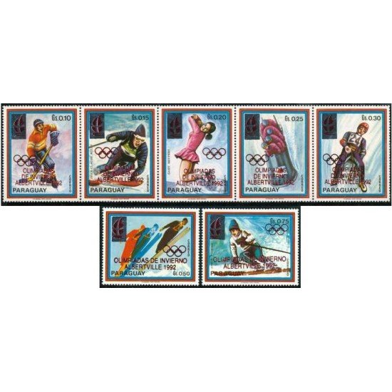 OLI1 Paraguay 2480/86 1989 Juegos olímpicos de invierno 1992 en Albertville Francia MNH OLI1 Paraguay 2480/86 1989 Juegos olímpicos de invierno 1992 en Albertville Francia MNH