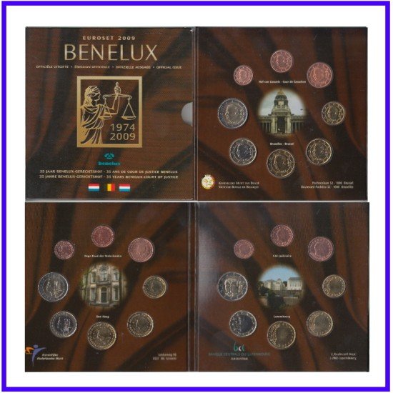 Benelux 2009 Cartera € euro Euroset Av. Tribual de Justicia Benelux 2009 Cartera € euro Euroset Av. Tribual de Justicia