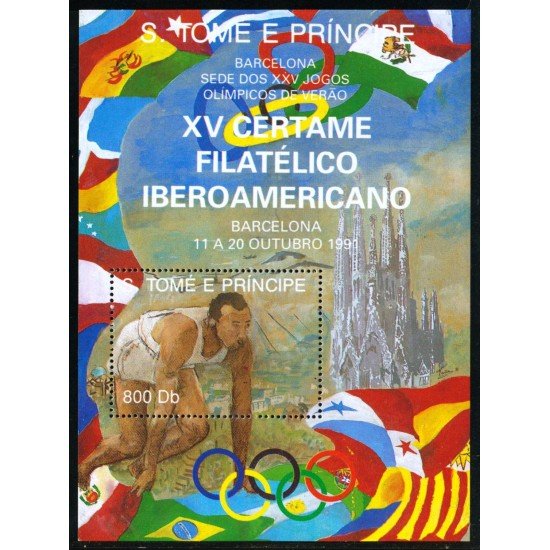 OLI1 Santo Tomás y Príncipe HB 102 1991 MNH OLI1 Santo Tomás y Príncipe HB 102 1991 MNH
