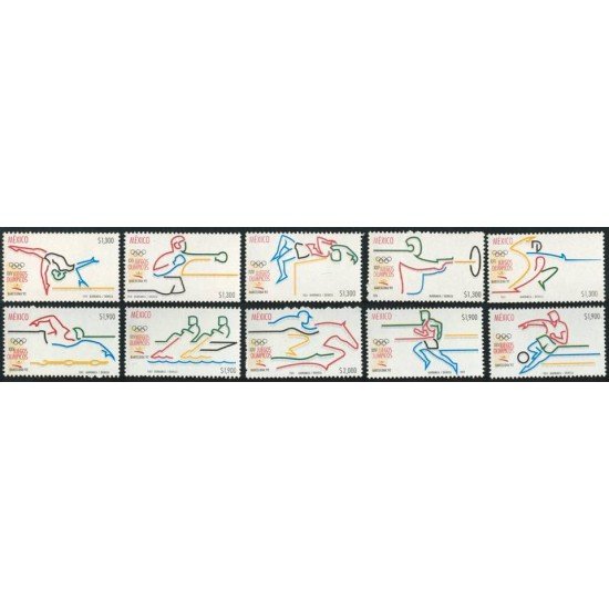 OLI1 México 1431/40 1992 XXV Juegos olímpicos Barcelona MNH OLI1 México 1431/40 1992 XXV Juegos olímpicos Barcelona MNH