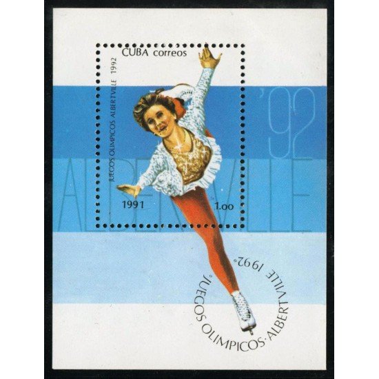 OLI1 Cuba HB 126 1991 Juegos Olímpicos Albertville 1992 MNH OLI1 Cuba HB 126 1991 Juegos Olímpicos Albertville 1992 MNH