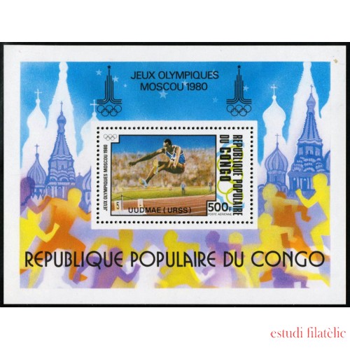 OLI1 Congo francés French Congo  HB 22 1980  JJOO Moscú  MNH  