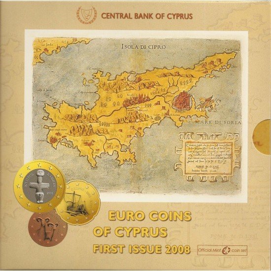 Monedas Euros Chipre Cartera 2008 Monedas Euros Chipre Cartera 2008