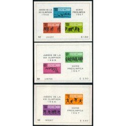 OLI2 Mexico HB 7/9  1967 Serie pre-olímpica 1967 MNH