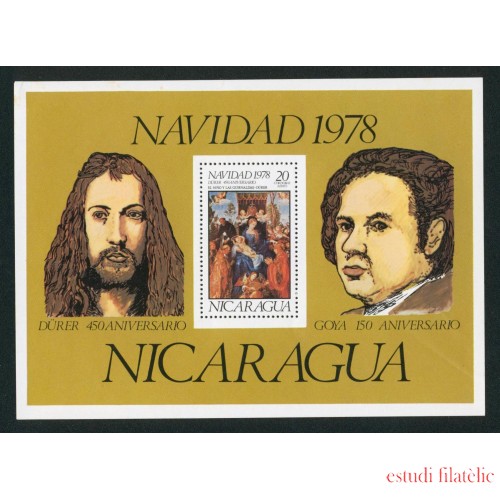 Nicaragua HB 143 1978 Navidad Chritsmas Durer Goya  MNH