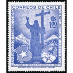 REL/VAR1 Chile 254 1955 Visitas reciprocas de Presidentes chileno y argentino MNH REL/VAR1 Chile 254 1955 Visitas reciprocas de Presidentes chileno y argentino MNH
