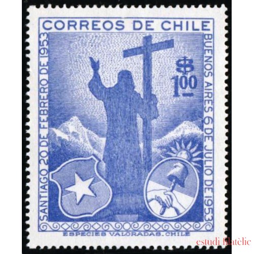 REL/VAR1 Chile 254 1955 Visitas reciprocas de Presidentes chileno y argentino MNH