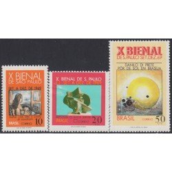Brasil Brazil 896/98 1969 10º Bienal de arte de Sao Paulo MNH
