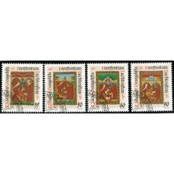 REL Liechtenstein Nº 871/74 1987 Navidad-los evangelistas Used REL Liechtenstein Nº 871/74 1987 Navidad-los evangelistas Used