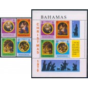 REL Bahamas  398/01 + HB 3 1970 religión MNH