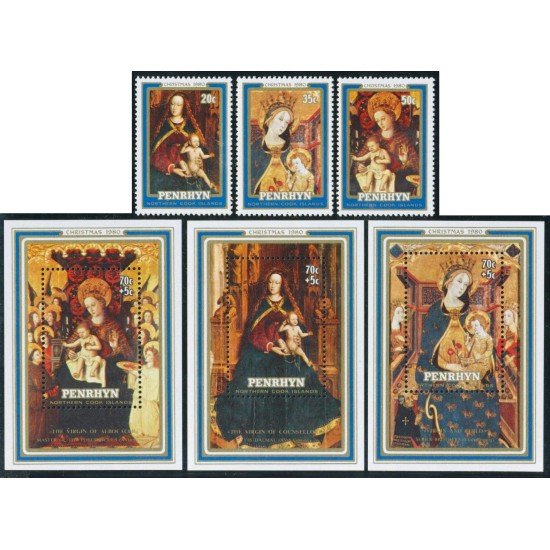 REL Penrhyn 133/35 + HB 24/26 1980 MNH REL Penrhyn 133/35 + HB 24/26 1980 MNH