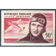 TRA1 France Francia Nº A 34 Sin dentar 1955 3er Aniv. de la muerte M. Bastié 