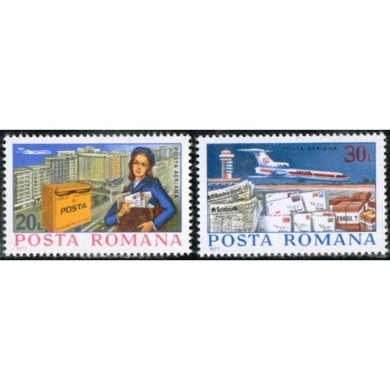 TRA1 Rumanía Romania Aéreo 251/52 1977 MNH TRA1 Rumanía Romania Aéreo 251/52 1977 MNH