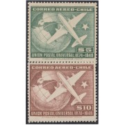 TRA1 Chile A- 126/27 1950 75º Aniversario de la UPU MNH TRA1 Chile A- 126/27 1950 75º Aniversario de la UPU MNH