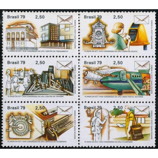 Brasil Brazil 1355/60 1979 10º Años de la ECT y XVIII Congreso de la UPU MNH Brasil Brazil 1355/60 1979 10º Años de la ECT y XVIII Congreso de la UPU MNH