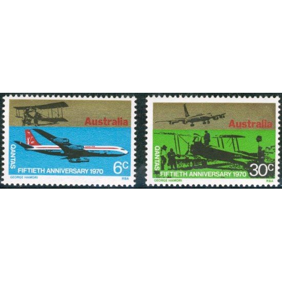 TRA1 Australia Nº 422/23 transportes avión MNH TRA1 Australia Nº 422/23 transportes avión MNH