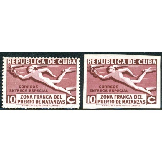 TRA1/VAR2 Cuba U6 Dentado y Sin dentar MNH TRA1/VAR2 Cuba U6 Dentado y Sin dentar MNH