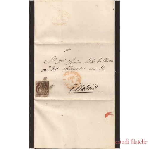 España Carta Nº 22 1854 Madrid Correo Interior 