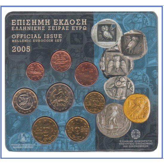 Grecia 2005 Cartera Oficial Monedas Blister € euro Grecia 2005 Cartera Oficial Monedas Blister € euro