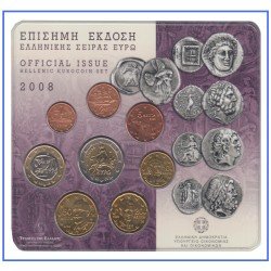 Grecia 2008 Cartera Oficial Monedas Blister € euro Grecia 2008 Cartera Oficial Monedas Blister € euro