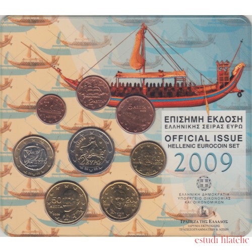 Grecia 2009  Cartera Oficial Monedas € euros