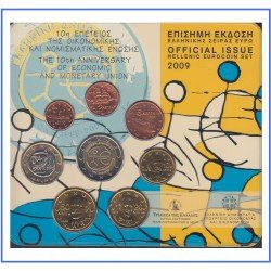 Grecia 2009 Cartera Oficial Monedas Blister € euros + 2€ EMU Grecia 2009 Cartera Oficial Monedas Blister € euros + 2€ EMU