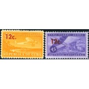 TRA2/FAU3 Cuba A- 200/01 1959 Correo Aéreo Internacional Avión Plane MNH