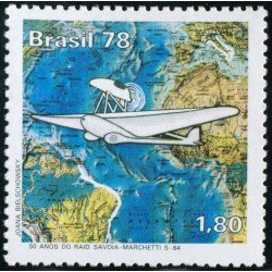 Brasil Brazil 1317 1978 50 Años de la Incursión Savoia- Marchetti MNH Brasil Brazil 1317 1978 50 Años de la Incursión Savoia- Marchetti MNH