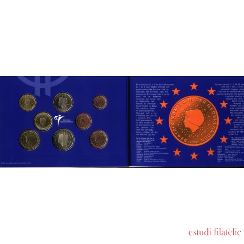 Monedas Euros Holanda Cartera 2002 (Azul)