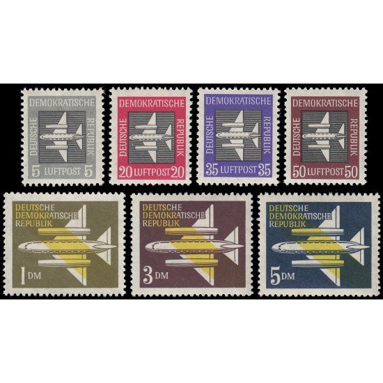 TRA2 Alemania Oriental Aéreo 1/7 1957 Aviones MNH TRA2 Alemania Oriental Aéreo 1/7 1957 Aviones MNH