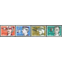 TRA2 Suiza Switzerland 1017/20 1976 Pioneros suizos de la aviación MNH TRA2 Suiza Switzerland 1017/20 1976 Pioneros suizos de la aviación MNH