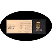 Lingote Ingot 50 gramos oro puro 999 gold AMSA con certificado Lingote Ingot 50 gramos oro puro 999 gold AMSA con certificado