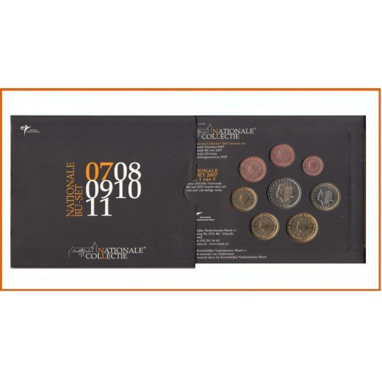 Holanda 2007 Cartera Oficial Monedas € euros BU Set Holanda 2007 Cartera Oficial Monedas € euros BU Set