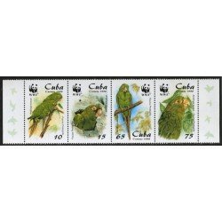 FAU1 Cuba 3749/52 1998 Fauna protegida Pájaros Birds Cotorra MNH FAU1 Cuba 3749/52 1998 Fauna protegida Pájaros Birds Cotorra MNH