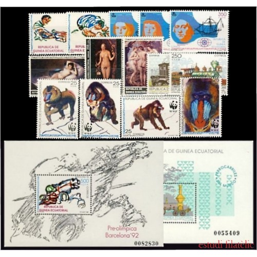 Guinea Ecuatorial Año completo Year complete 1991 MNH