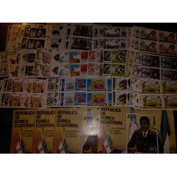 Colección Collection Guinea Ecuatorial 1981-1990 Bl.4 Completa Colección Collection Guinea Ecuatorial 1981-1990 Bl.4 Completa