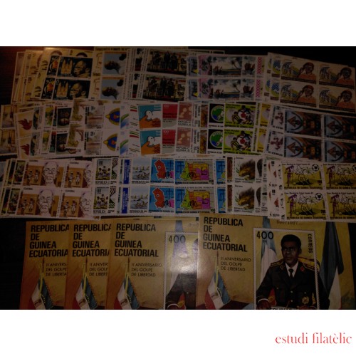 Colección Collection Guinea Ecuatorial 1981-1990 Bl.4 Completa