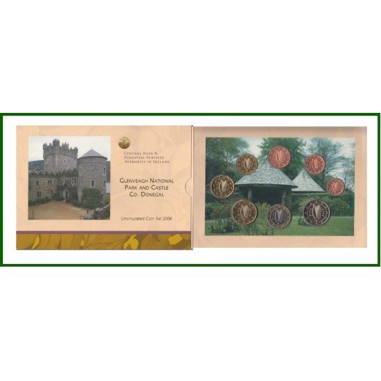Irlanda 2006 Cartera Oficial Monedas € euro Set Castillo Donegal