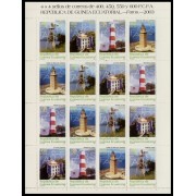Guinea Ecuatorial 318/21 2003 Minihojita Faros lighthouse MNH
