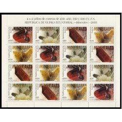 Guinea Ecuatorial 322/25 2004 Minihojita Minerales Minerals MNH Guinea Ecuatorial 322/25 2004 Minihojita Minerales Minerals MNH